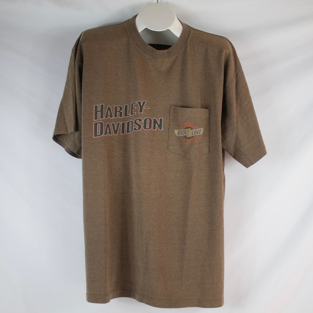 Harley-Davidson Brown Graphic Pocket T-Shirt